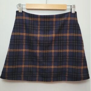 Aritzia Wilfred Plaid Mini Skirt With Pockets